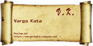 Varga Kata névjegykártya