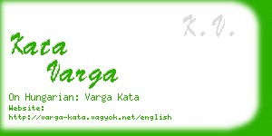 kata varga business card